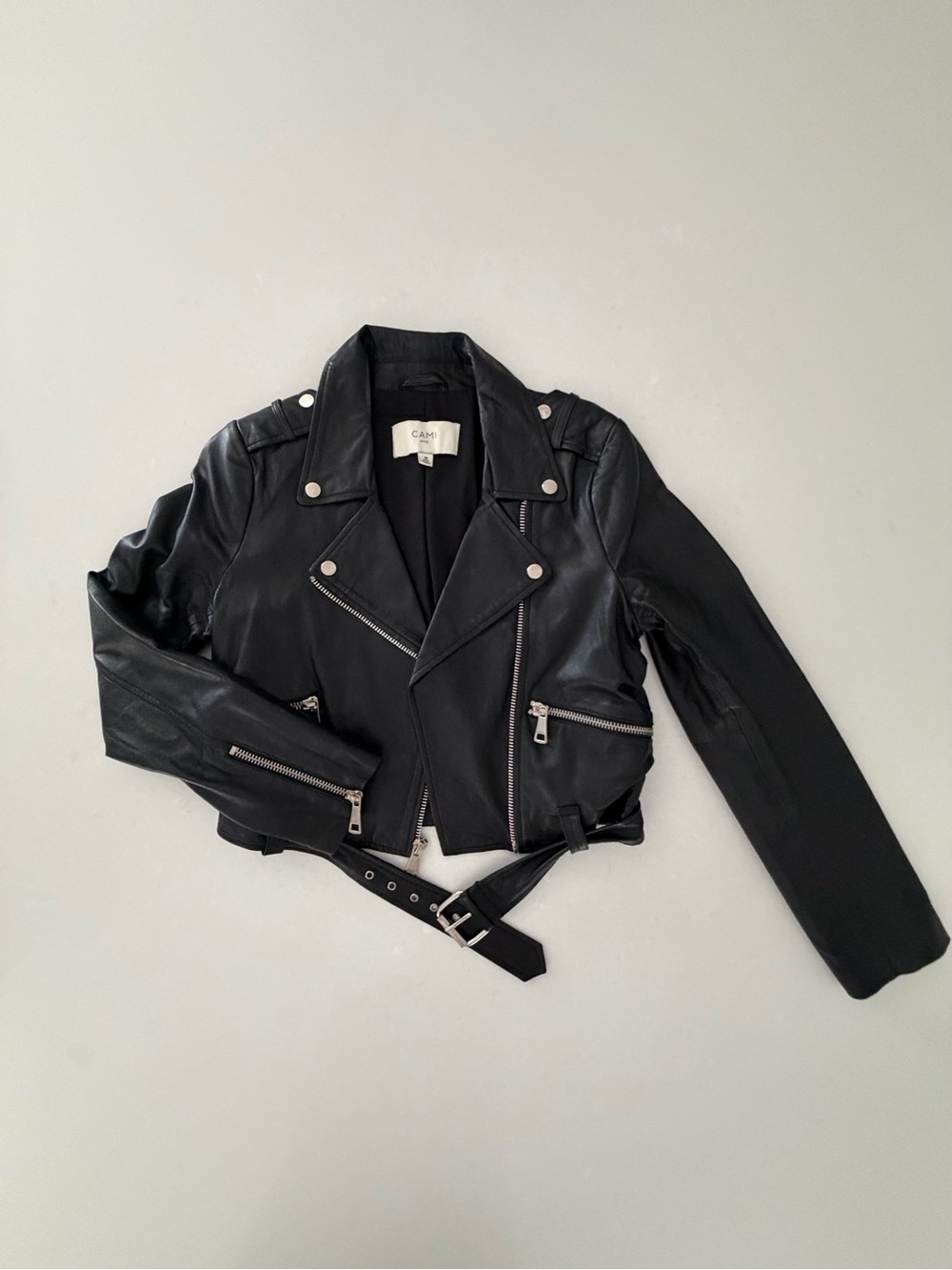 Cami NYC Black Leather Moto Jacket
